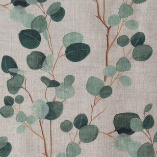 Ungewaschener breiter „Eucalyptus on Natural” Leinenstoff, 185 g/m² 
