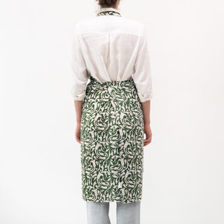 Leinen-Schürze Chef, Evergreen Damask 3