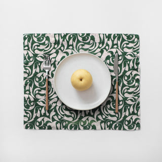 Leinen-Tischset, Evergreen Damask 