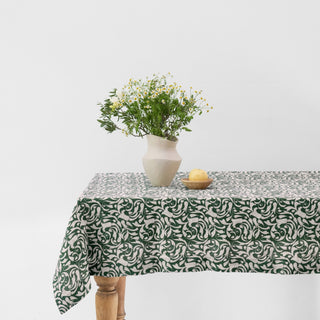 Leinen-Tischdecke, Evergreen Damask 