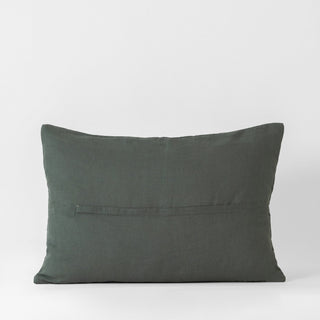 Leinen-Kissenbezug, gesteppt, Forest Green 3