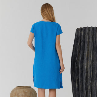 LIMITED EDITION Leinen-kleid Goldenrod, French Blue 2