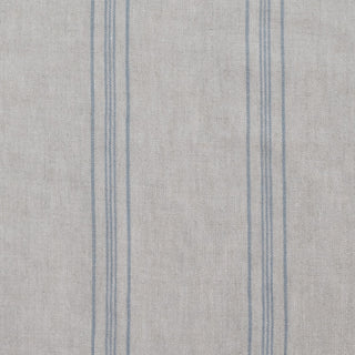 Ungewaschener breiter „Grey Blue Wide Stripe” Leinenstoff, 240 g/m² 