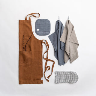 Topflappen aus Leinen, Blue Fog - Linen Tales 5