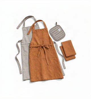 Leinen-Schürze Daily, Natural_Leinenschürze Daily, Clay_Topflappen aus Leinen, Natural_Leinen-Küchentuch, Clay 