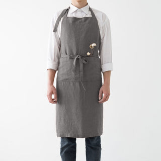Leinen-Schürze Chef, Stone 1
