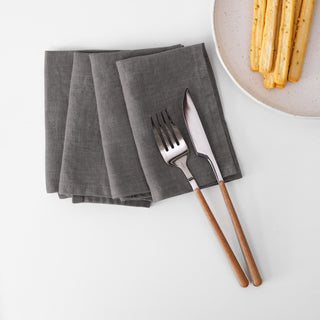 Zero Waste Leinenservietten im 4er-Set, Stone 1
