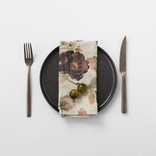 Leinenservietten im 2er-Set, Vintage Roses 