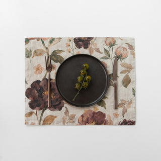 Leinen-Tischset, Vintage Roses 