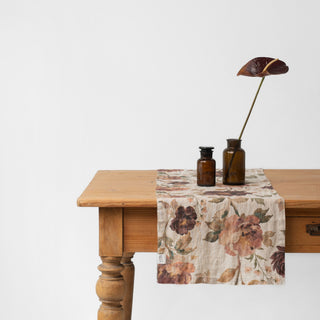 Leinen-Tischläufer, Vintage Roses 