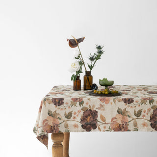 Leinen-Tischdecke, Vintage Roses 