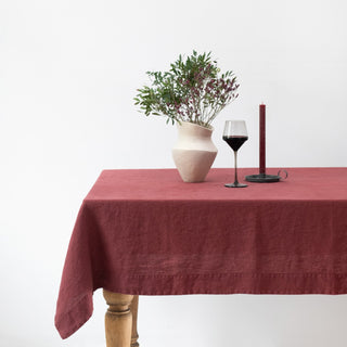 Leinen-Tischdecke, Marsala 1
