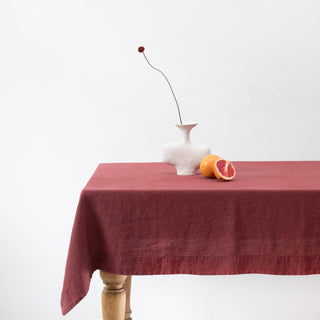 Leinen-Tischdecke, Marsala 2