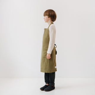 Leinen - Schürze Daily für Kinder, Martini Olive - Linen Tales 5