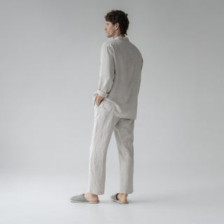Leinen-Loungewear-Set Currant, Melange 3
