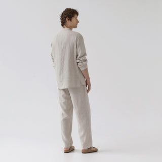 Leinen-Loungewear-Set Currant, Melange 4