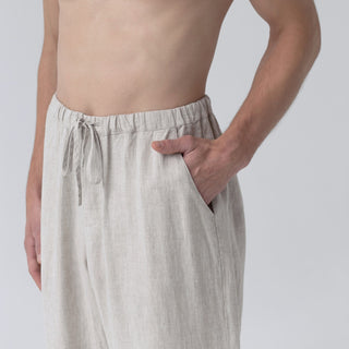 Leinen-Loungewear-Set Currant, Melange 7