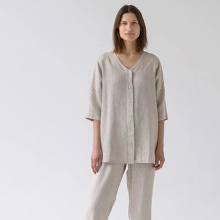 Melange Leinen Primrose Loungewear-Set 1