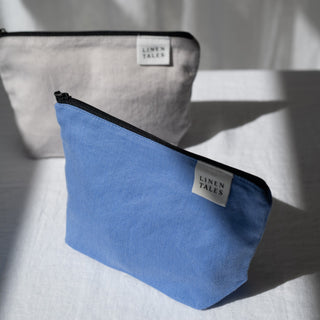LIMITED EDITION Twill-Leinen Make-up-Täschchen, Persian Blue 4