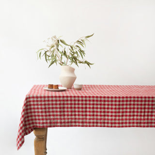 Leinen-Tischdecke, Red Gingham 