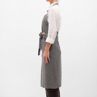 Leinen-Schürze Chef, Stone 2