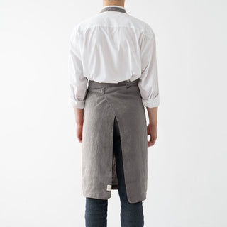 Leinen-Schürze Chef, Stone 3