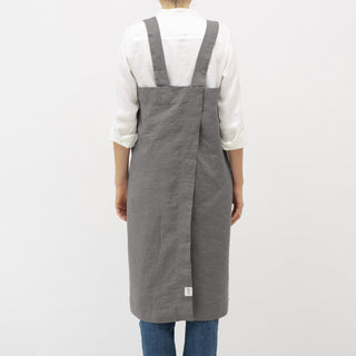 Leinenschürze Pinafore, Stone 3