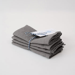 Zero Waste Leinenservietten im 4er-Set, Stone 3
