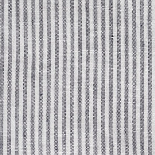 Ungewaschener breiter „Thin Black Stripes” Leinenstoff, 160 g/m² 