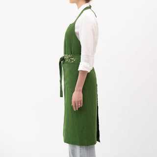 Leinen-Schürze Chef, true Green 2