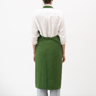 Leinen-Schürze Chef, true Green 3