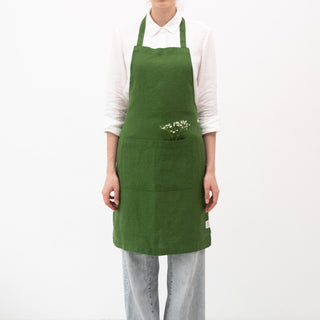 Leinen-Schürze Daily, True Green 1