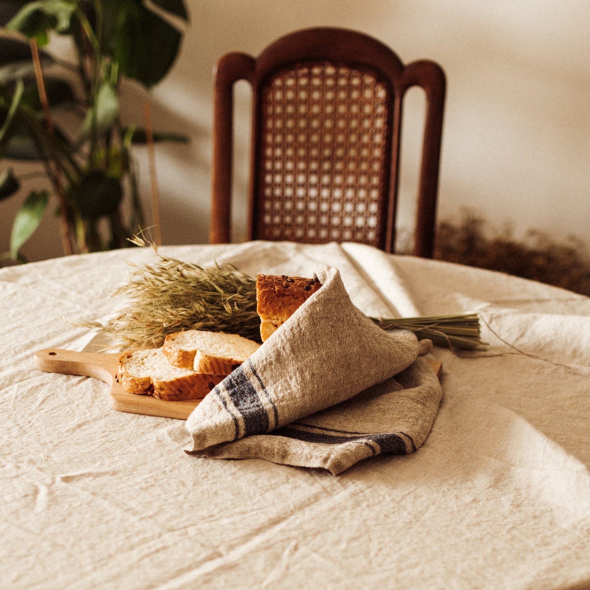 Leinen-Geschirrtuch, Vintage Blue Stripe – Linen Tales