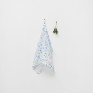 Leinen-Geschirrtuch, White Botanical Blue – Linen Tales