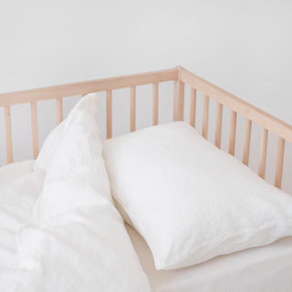 Leinen-Kopfkissenbezug für Kinder, White 2
