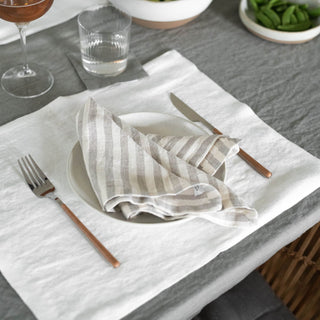 Leinen-Tischset, White 4