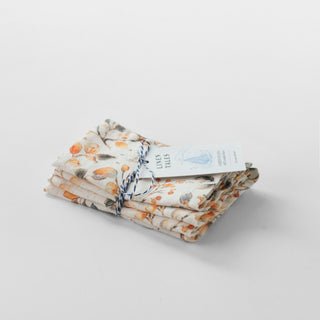 Zero Waste Leinenservietten im 4er-Set, Fall Watercolor 2