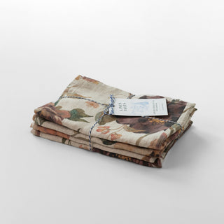Zero Waste Leinen-Küchentücher im 4er-Set, Vintage Roses 2