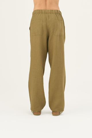 Leinenhose Sensus, Olive Khaki 5