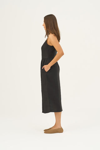 Leinenkleid Camilla, Black 4