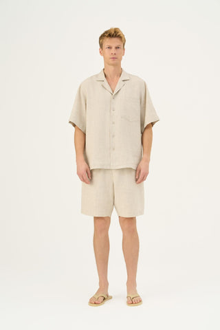 Leinen-Shorts Amabilis, Melange 3