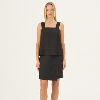 Leinen-Rock Lumen, Black 1