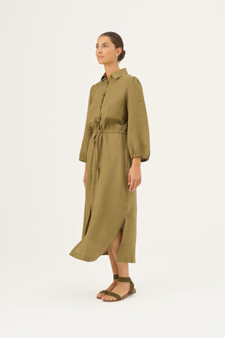 Leinenkleid Rhapsody, Olive Khaki 5