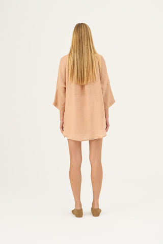 Leinenbluse Damen Oregano, Maple Sugar 4