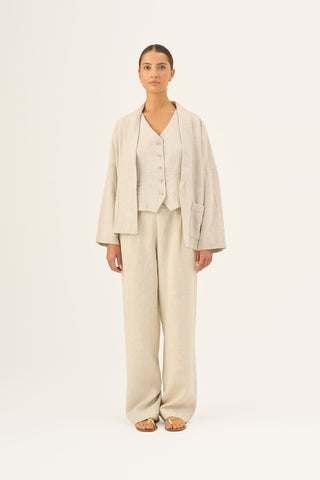 Leinenhose Willow, Melange 3