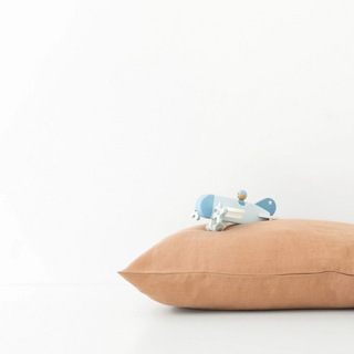 Leinen-Kopfkissenbezug für Kinder, Cafe Creme 