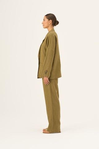 Leinenjacke Ventus, Olive Khaki 3
