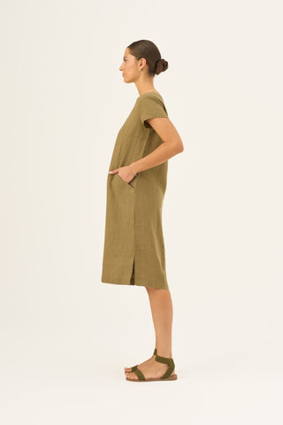 Leinenkleid Goldenrod, Olive Khaki 3