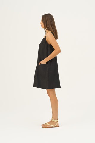 Leinenkleid Fughetta, Black 4
