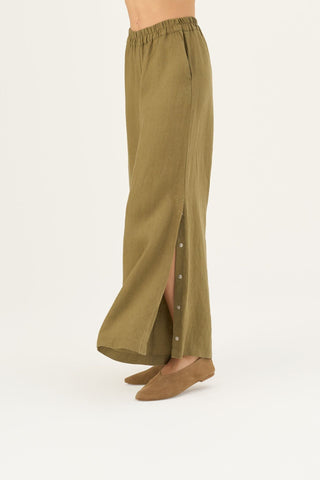 Leinenhose Zayn, Olive Khaki 4